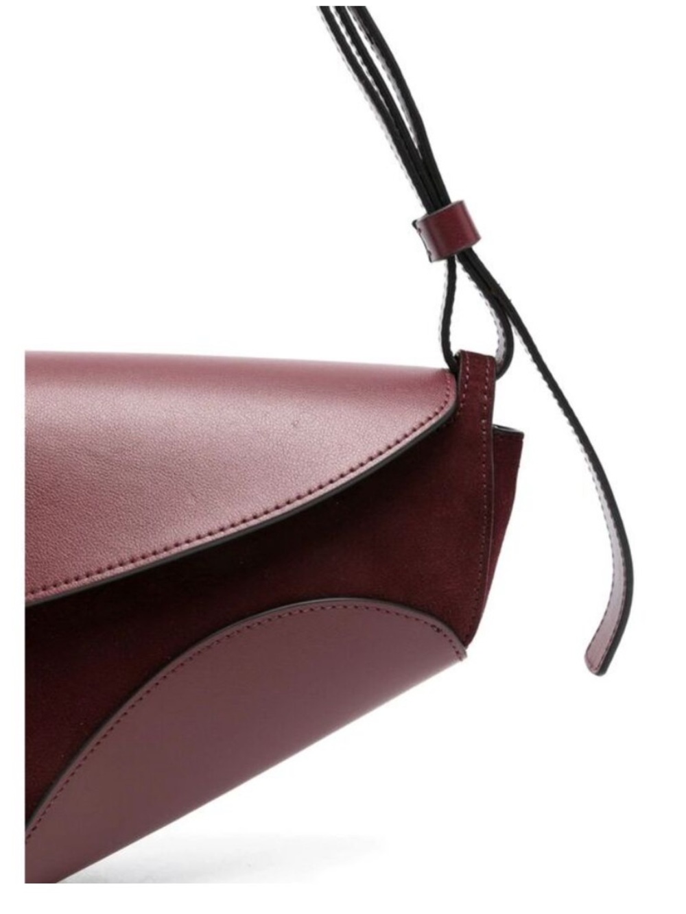 New Neous Berenices Saddle Shoulder Bag Burgundy - Picture 4 of 10